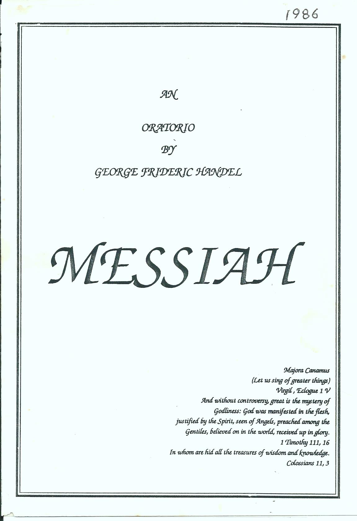 Messiah 1986